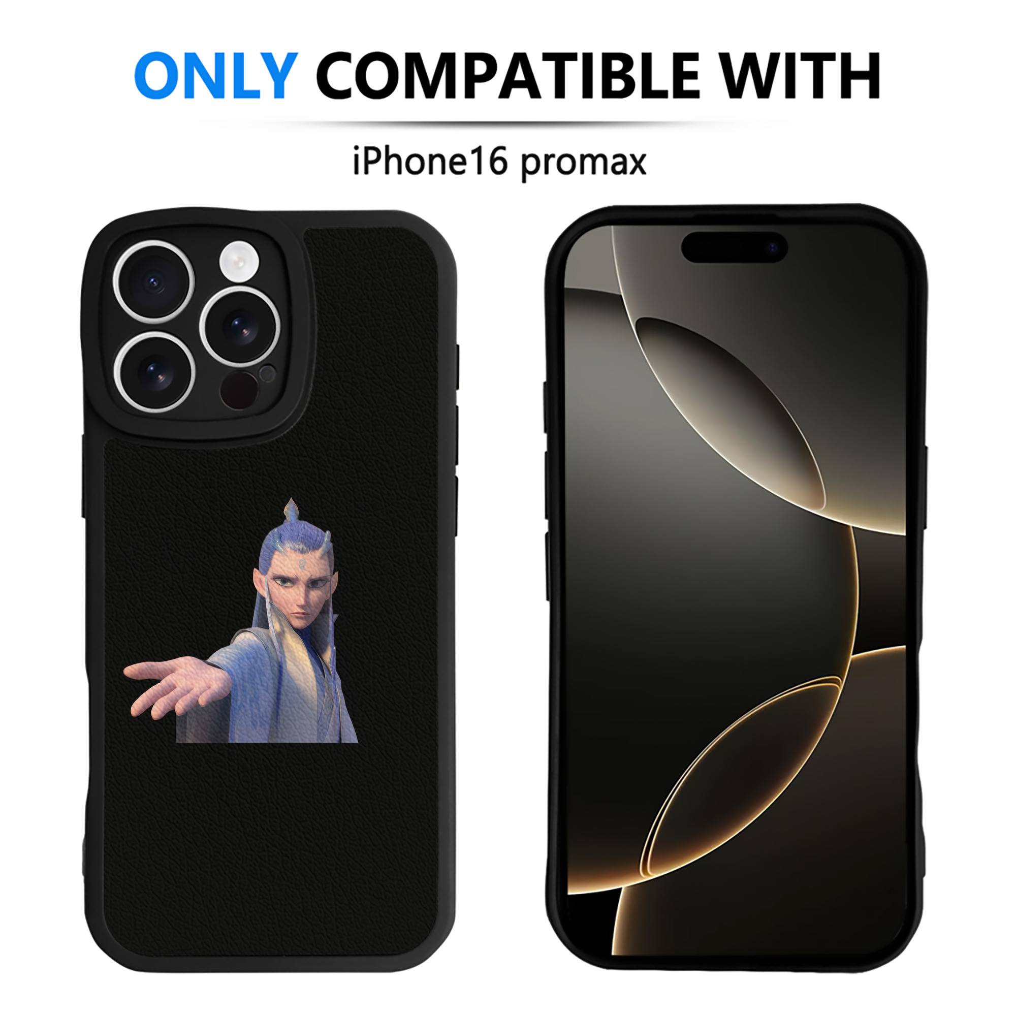 （画像用） Ne Zha 2 ナタ 魔童の大暴れ 【iPhone 16シリーズ対応】シリコンスマホケース（レザー調） 材質：シリコン